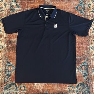Antigua NY Yankees Polo Shirt Navy MLB Baseball Athletic Performance Mens XL